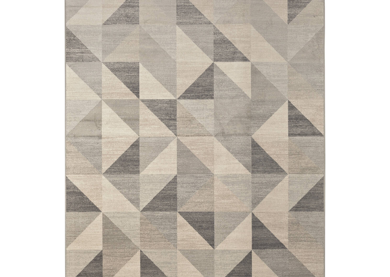 Neutral geometric area rug with contemporary pattern